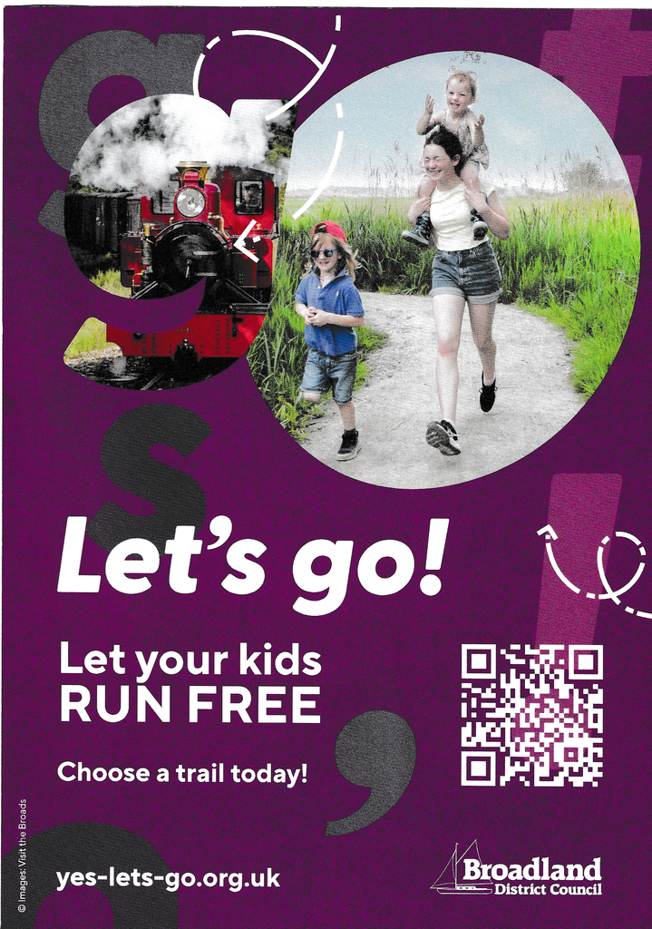 lets go! let your kids run free. choose your trail today. scan QR code